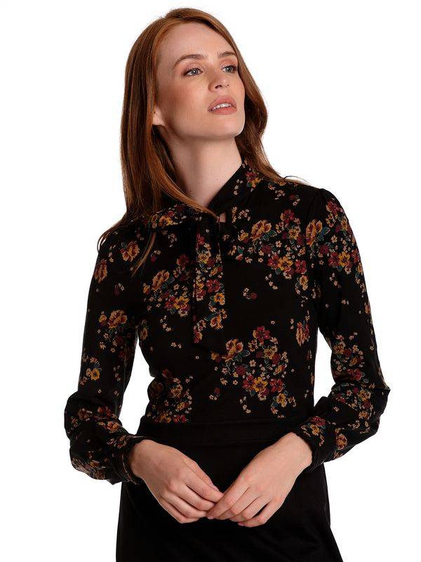 Nastrovje Potsdam Vive Maria Writing Diary Damen Blusenkleid Schwarz Allover