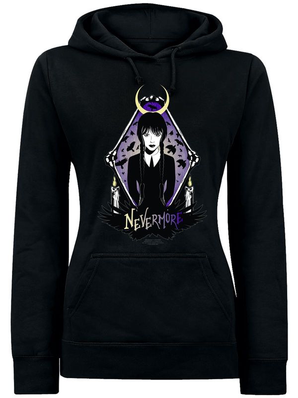 Nastrovje Potsdam Wednesday Nevermore Damen Kapuzensweatshirt schwarz Nastrovje Potsdam Wednesday Nevermore Damen Kapuzensweatshirt schwarz