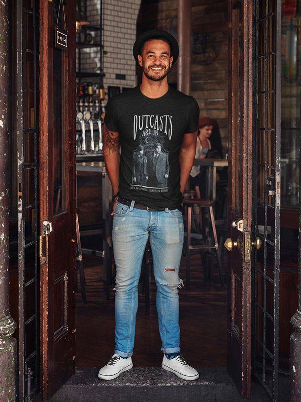 Nastrovje Potsdam Wednesday Outcasts Are In Herren T-Shirt Schwarz