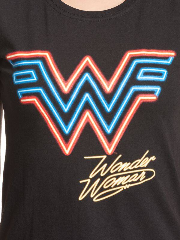Nastrovje Potsdam Wonderwoman Retro Damen T-Shirt Schwarz