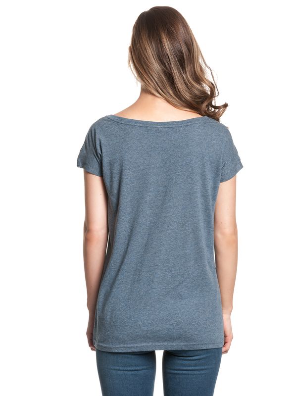 Nastrovje Potsdam Wonderwoman Welcome To 80's Damen Loose-Shirt Blau Meliert