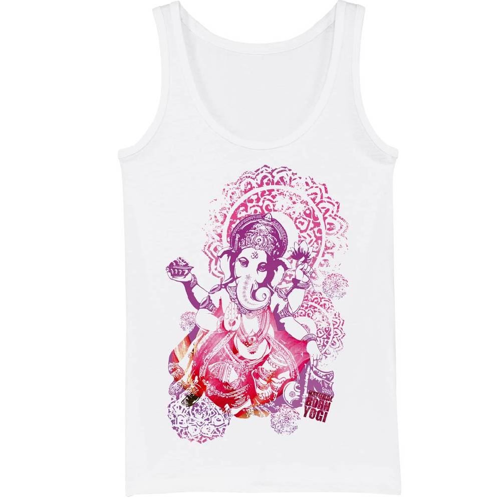 Natural Born Yogi Ganesha Journey – Yoga Tank Top weiss