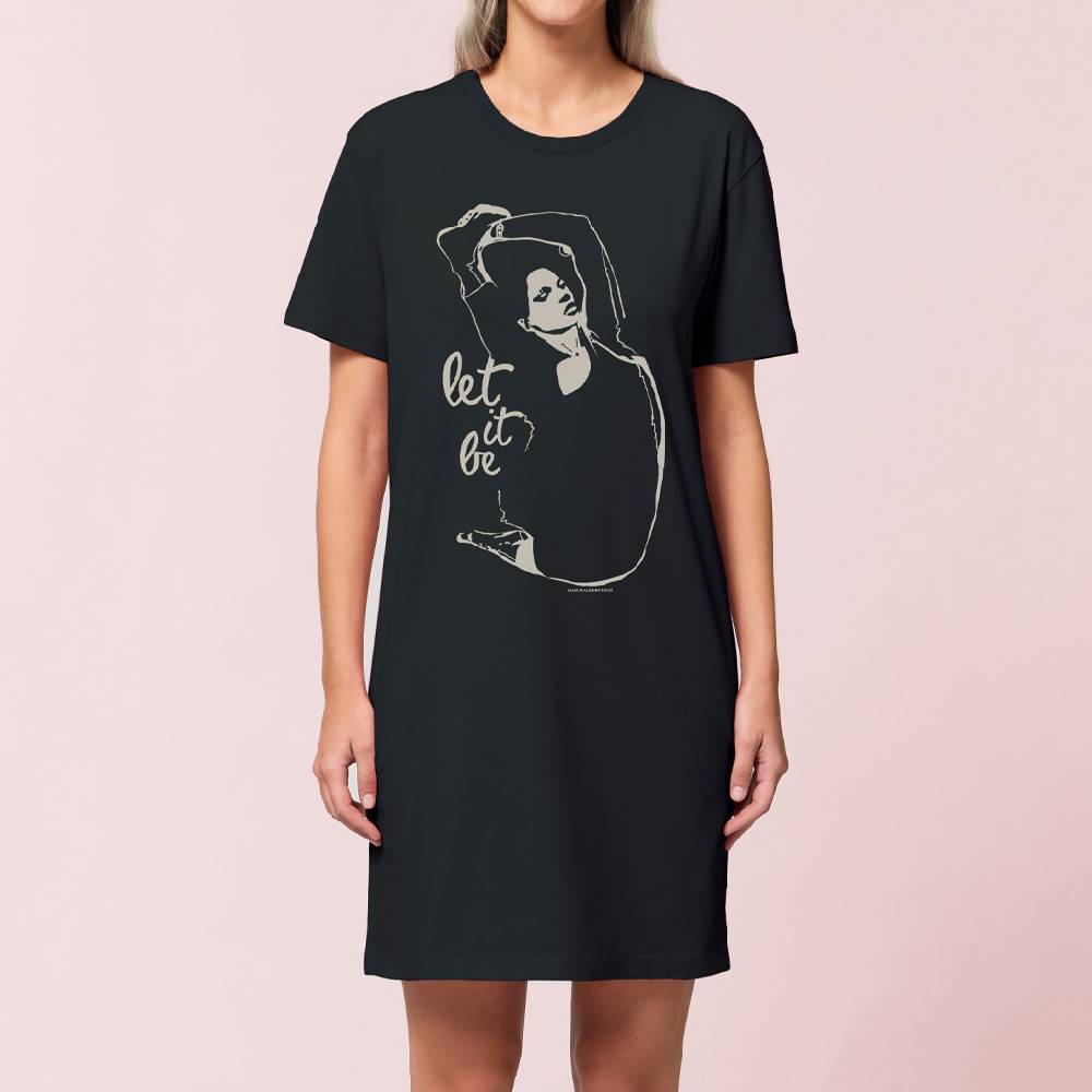 Natural Born Yogi Let It Be – Yoga Shirtkleid Schwarz