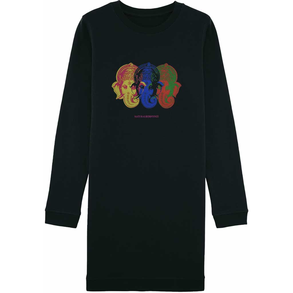 Natural Born Yogi Ganesha Pop – Sweatshirt Kleid
