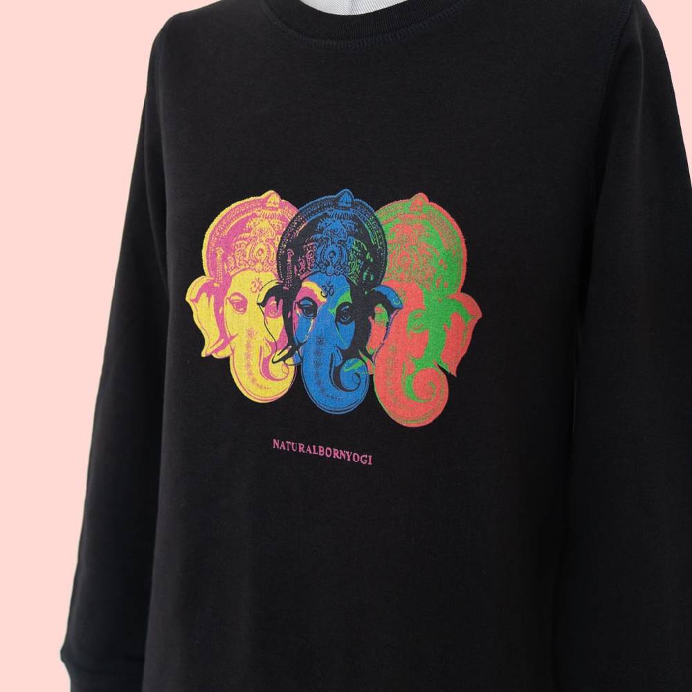 Natural Born Yogi Ganesha Pop – Sweatshirt Kleid