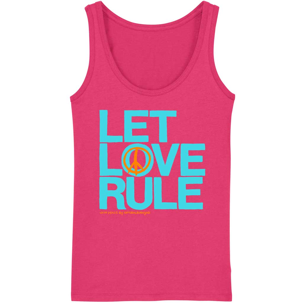 Natural Born Yogi Let Love Rule – Tank-Top pink