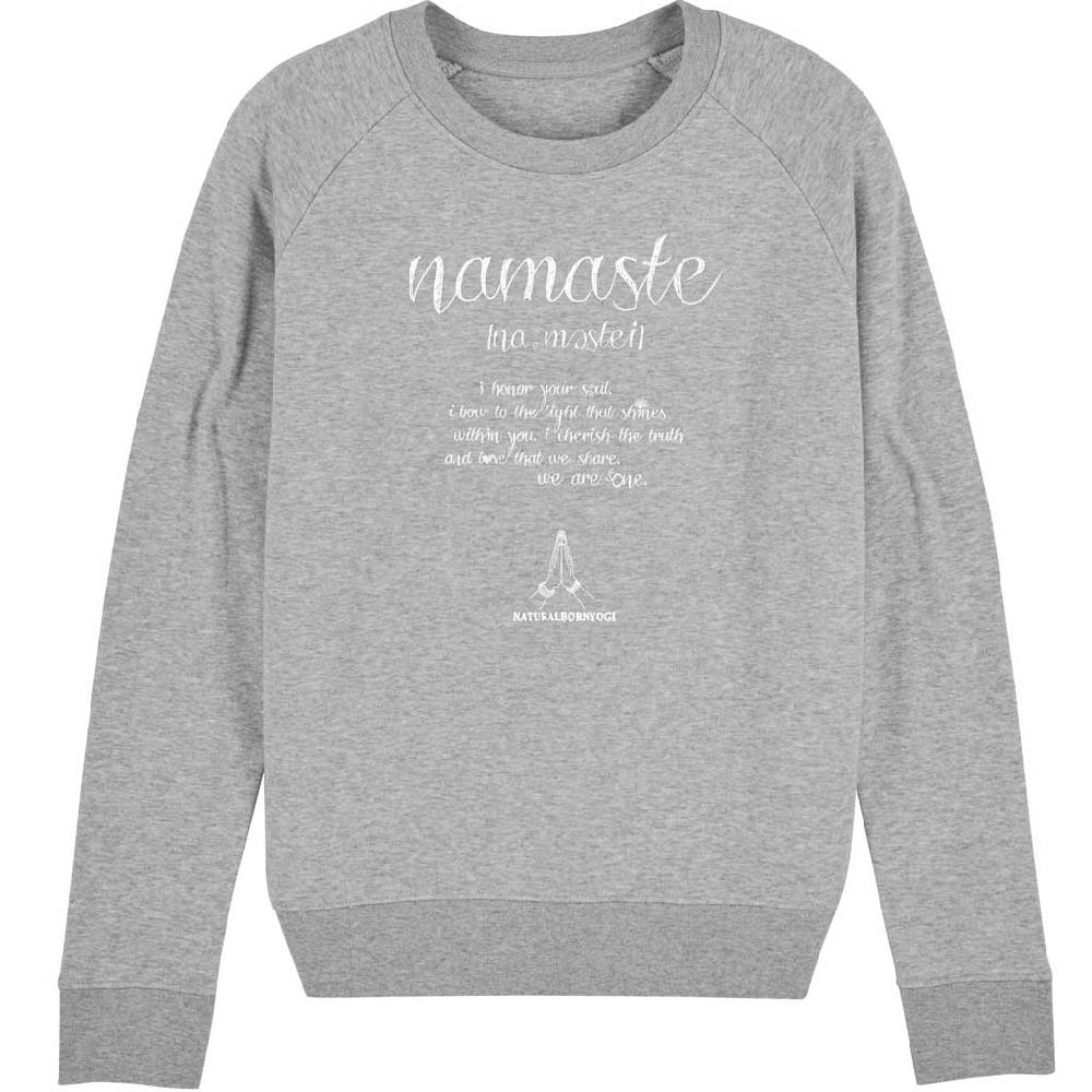 Natural Born Yogi Namaste Love – Sweatshirt grau