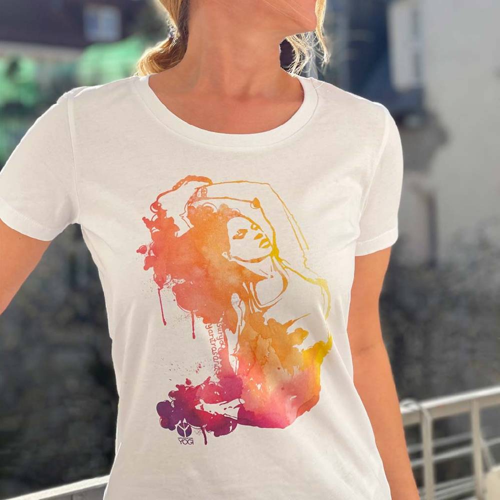 Natural Born Yogi Pure Prana – Yoga T-Shirt Weiß