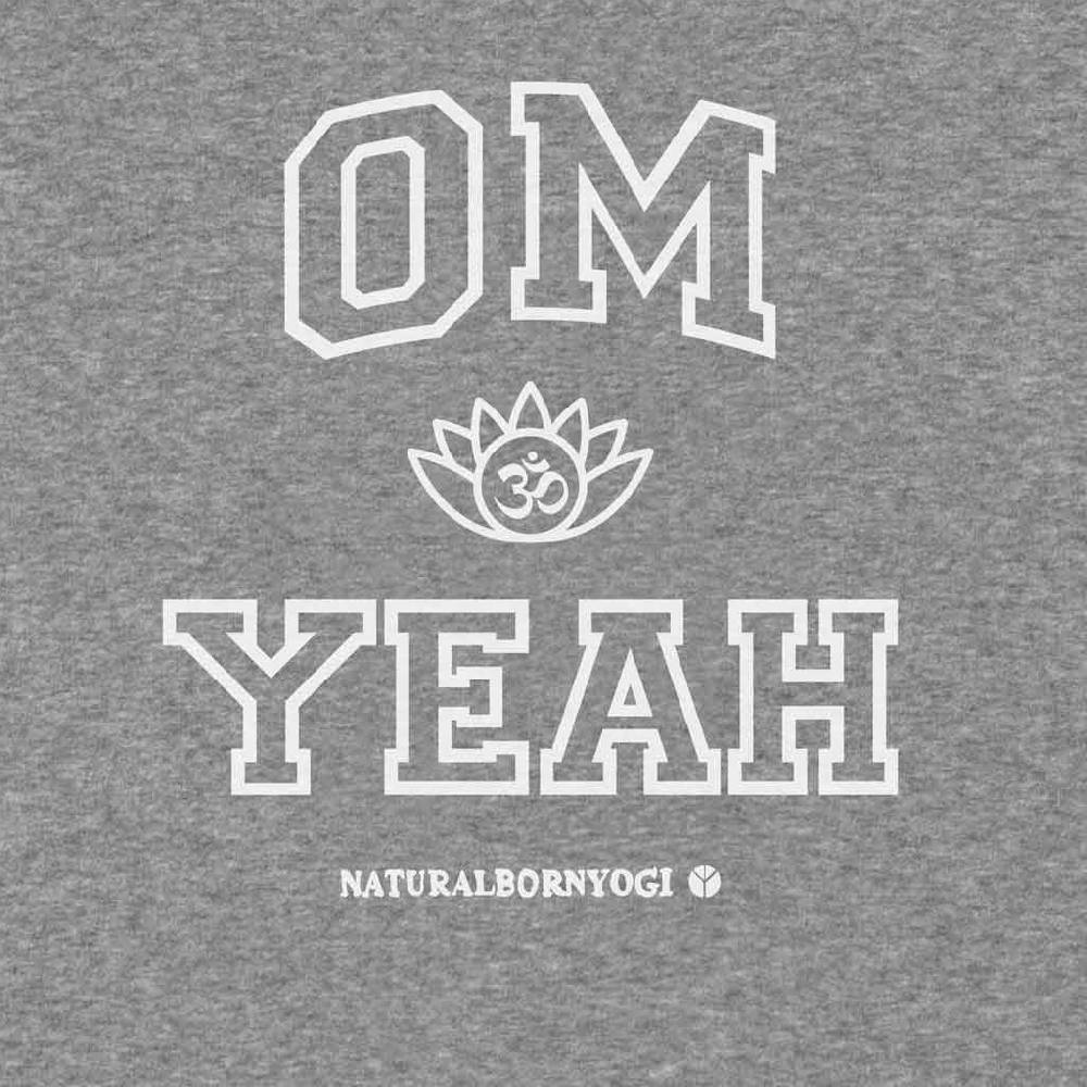 Natural Born Yogi Om Yeah – Sweatshirt Hoodie-Kleid Grau