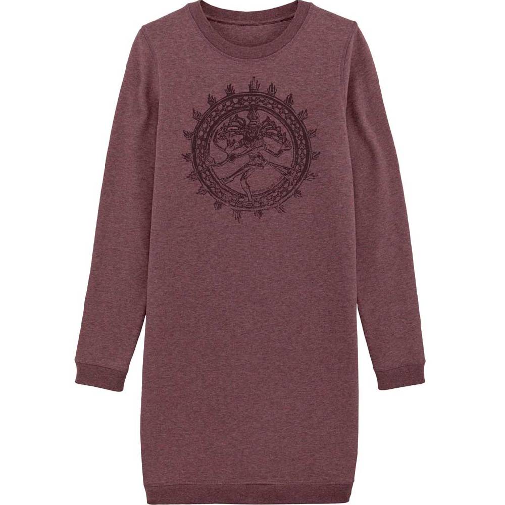 Natural Born Yogi Shiva Fever – Sweatshirt Kleid berry