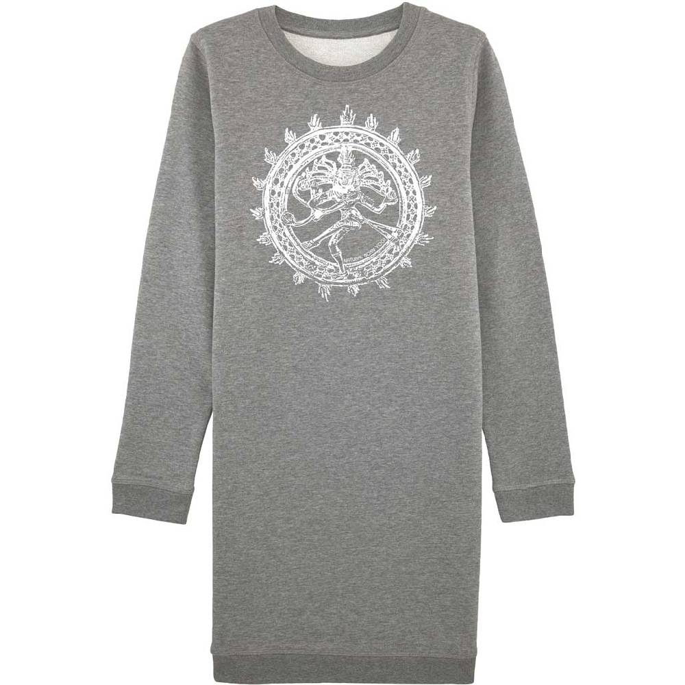 Natural Born Yogi Shiva Fever – Sweatshirt Kleid Grau