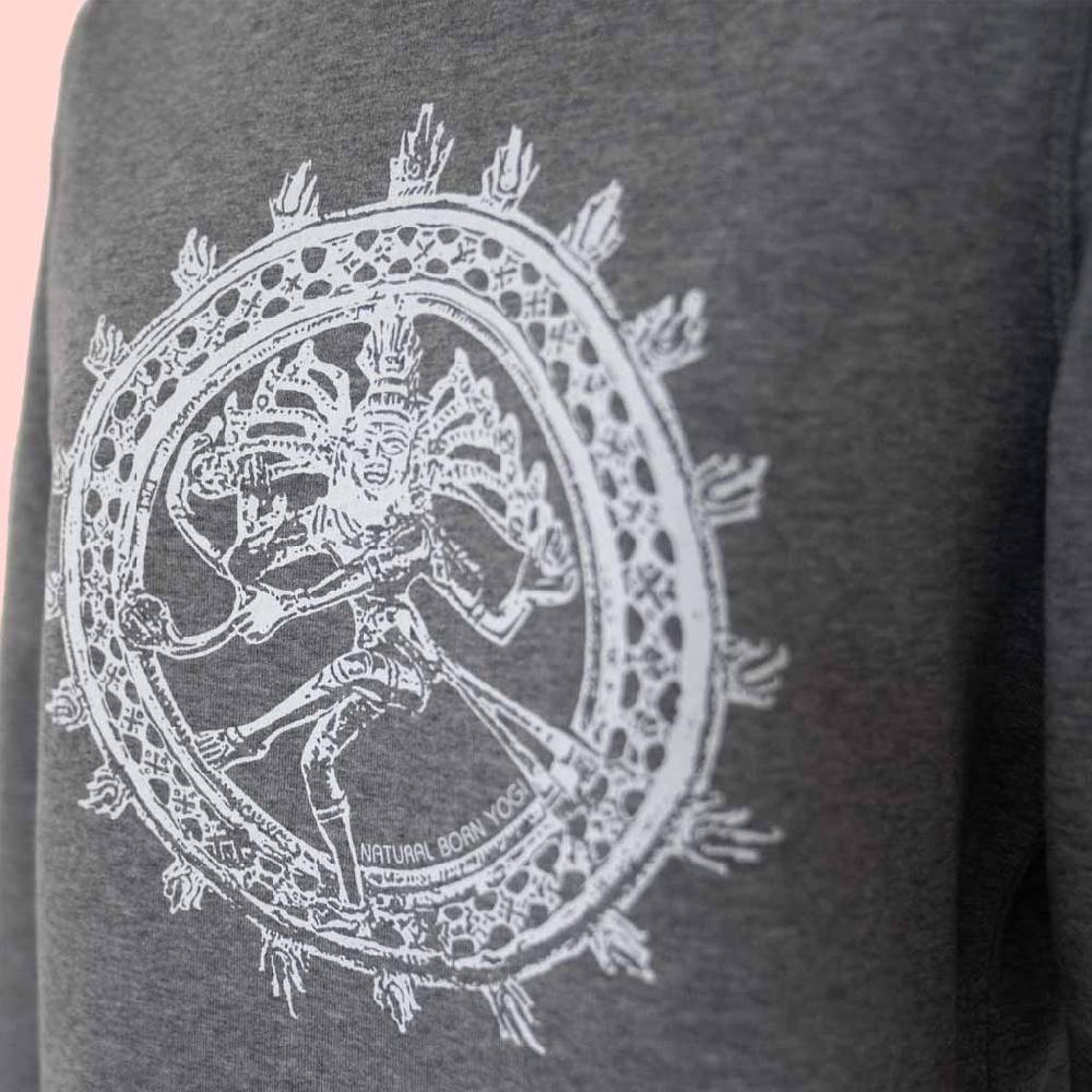 Natural Born Yogi Shiva Fever – Sweatshirt Kleid Grau