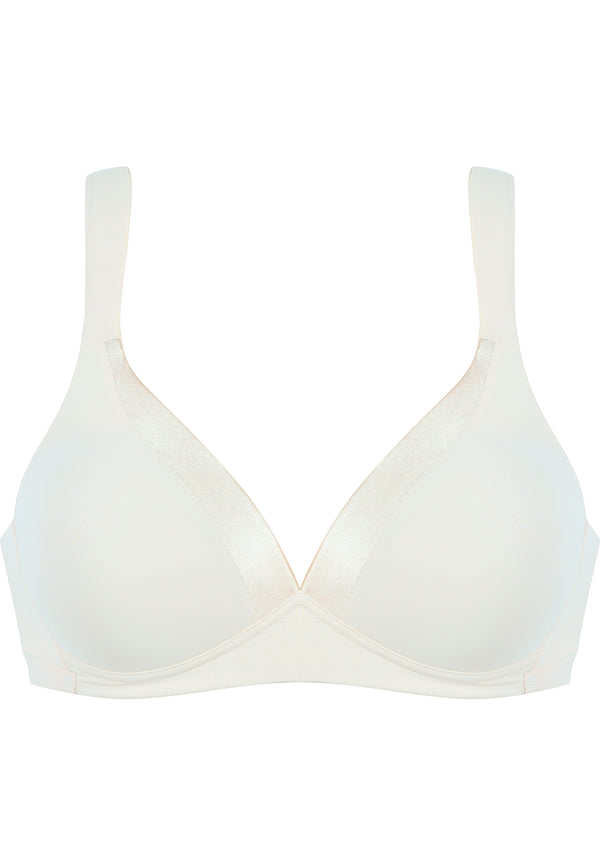 Naturana Bügelloser BH Mit Schale Und Glanzband - Ecru