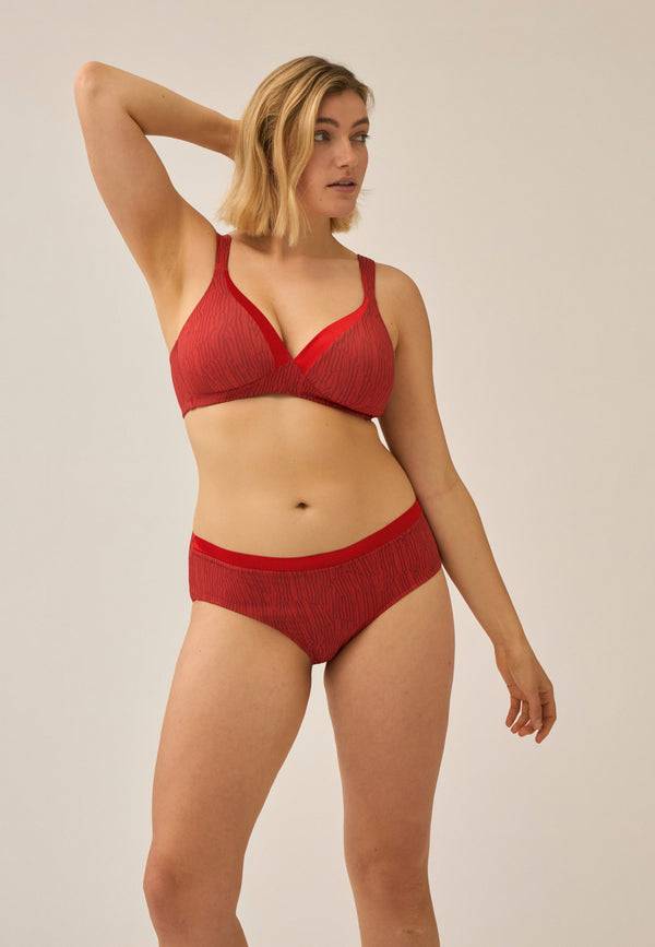 Naturana Bügelloser BH Mit Schale Und Glanzband - Negroni Print