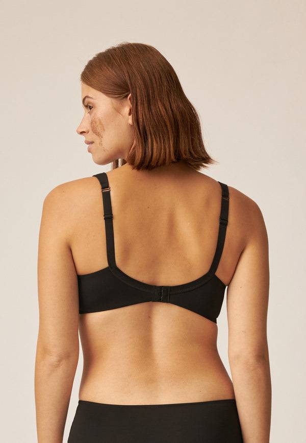 Naturana Bügelloser BH Mit Schale Und Glanzband - Schwarz