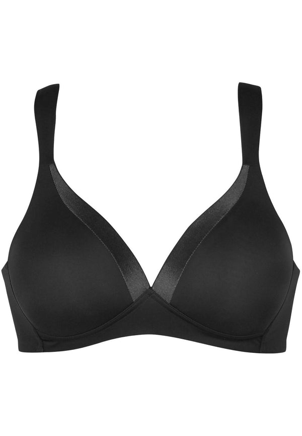 Naturana Bügelloser BH Mit Schale Und Glanzband - Schwarz