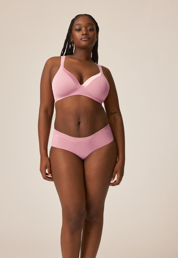 Naturana Bügelloser BH Mit Schale Und Glanzband - Smoked Orchid