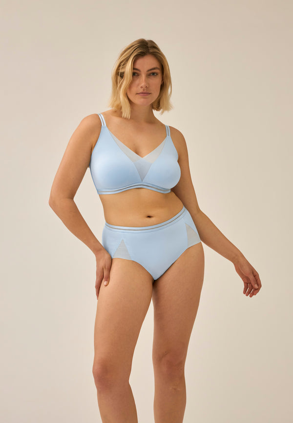 Naturana Clean Cut Panty Mit Mesh-Details - Swimming Pool