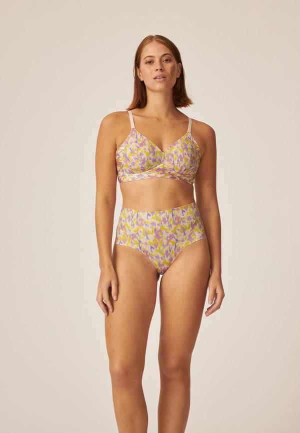 Naturana High Waist Slip Mit Leichtem Shape-Effekt - Smoked Orchid Print