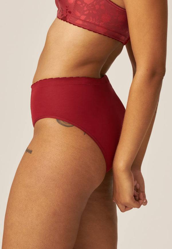 Naturana Minimizer Slip Im Blumenmuster - Deep Claret