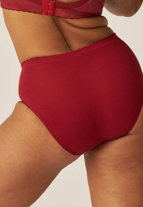 Naturana Minimizer Slip Im Blumenmuster - Deep Claret
