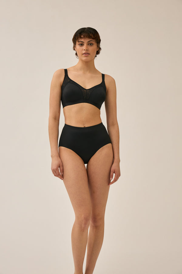 Naturana Minimizer Und Side Smoother BH Mit Spitze - Schwarz