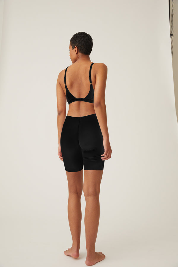 Naturana Baumwoll-Radlershort Cleancut - Schwarz