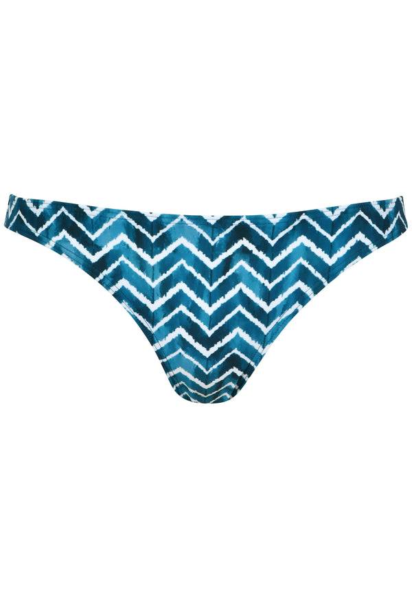 Naturana Bikinihose The Zig-Zag - Smaragd-Ecru