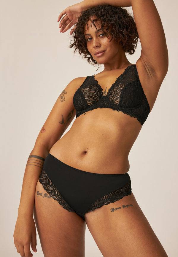 Naturana Bügel-BH Aus Spitze - Schwarz
