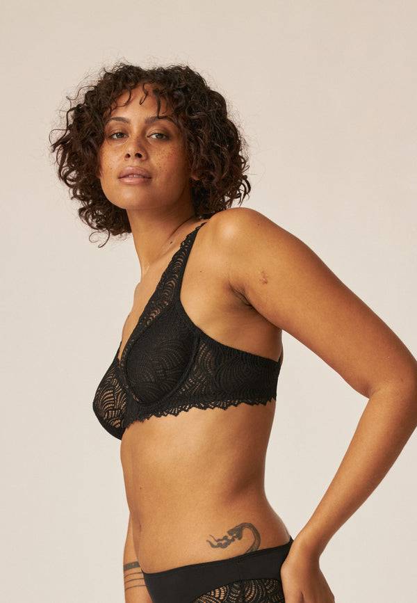 Naturana Bügel-BH Aus Spitze - Schwarz