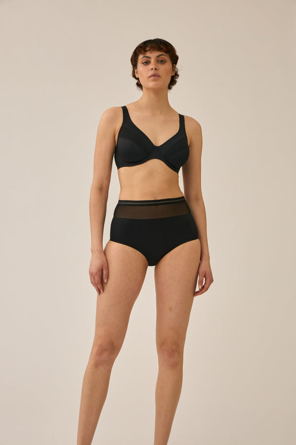 Naturana Bügel-BH Mit Spitzendetails - Schwarz