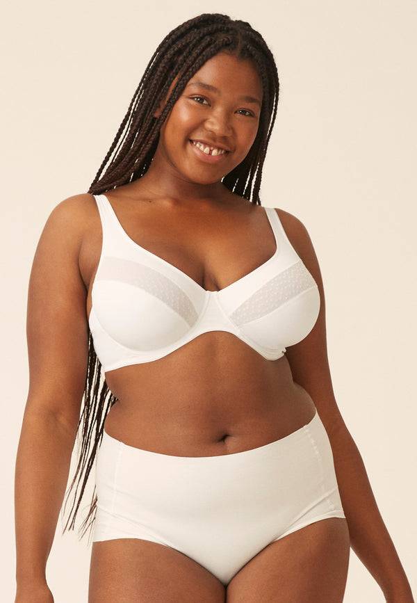 Naturana Bügel-BH Mit Spitzendetails - Weiss