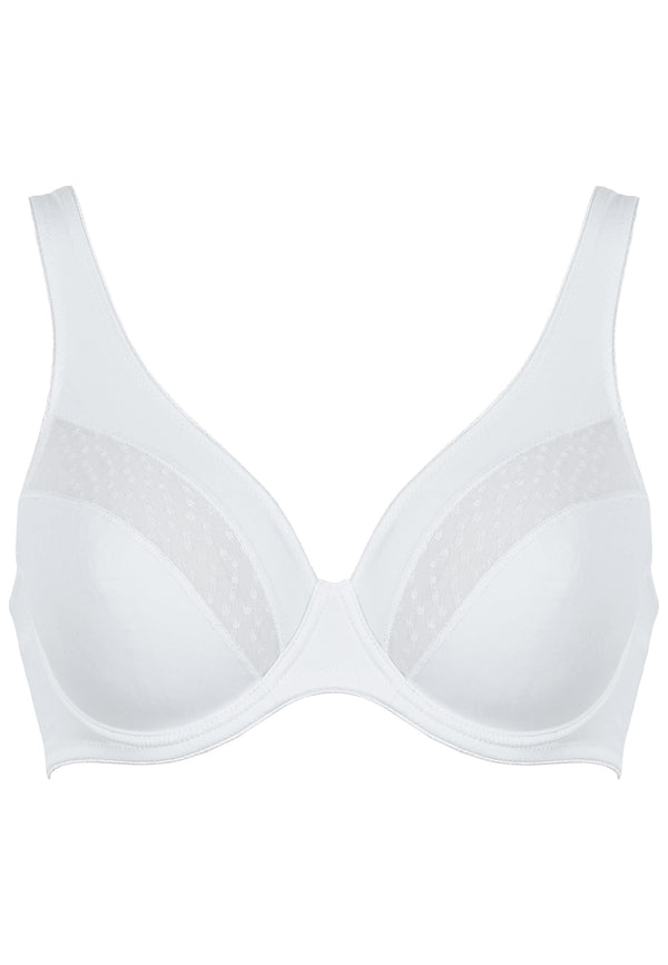 Naturana Bügel-BH Mit Spitzendetails - Weiss