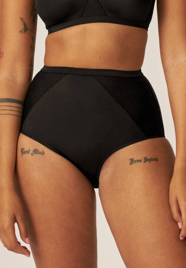 Naturana Comfort High Waist Slip - Schwarz