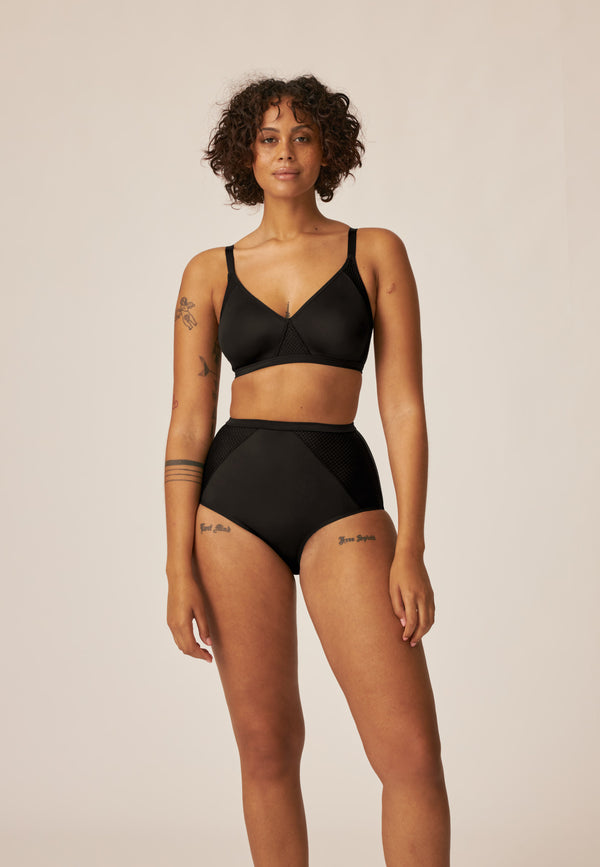 Naturana Comfort High Waist Slip - Schwarz