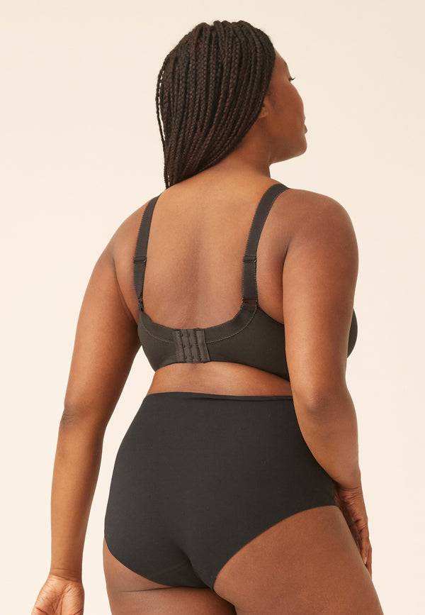 Naturana Klassischer Soft-BH Mit Tasche - Schwarz