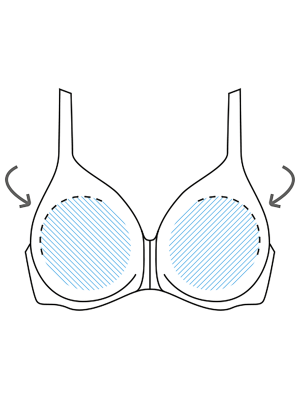 Naturana Klassischer Soft-BH Mit Tasche - Schwarz