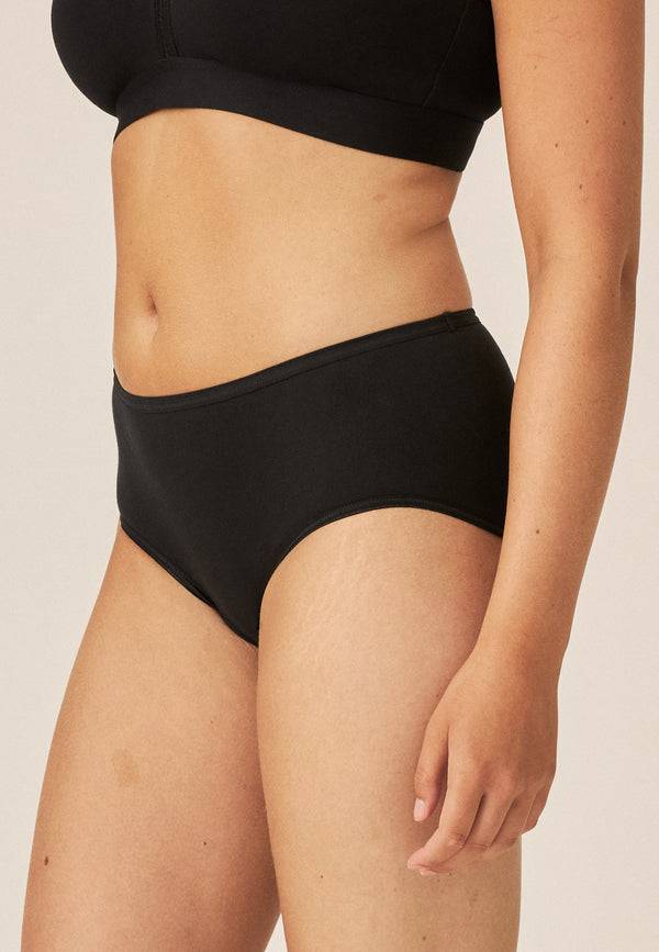 Naturana Midi Slip Aus Biobaumwolle - Schwarz