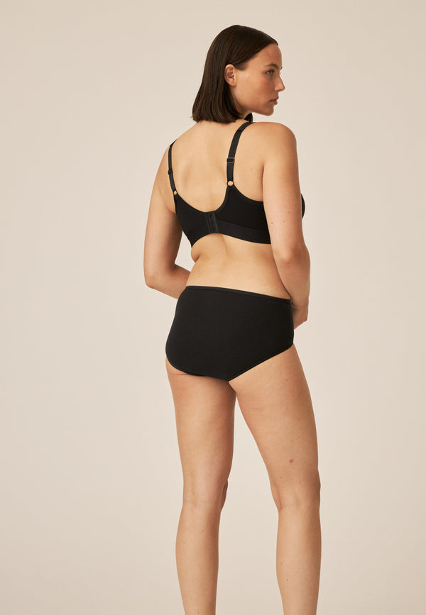 Naturana Midi Slip Aus Biobaumwolle - Schwarz