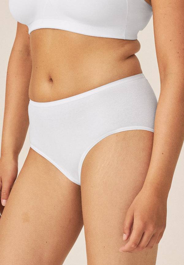 Naturana Midi Slip Aus Biobaumwolle - Weiss