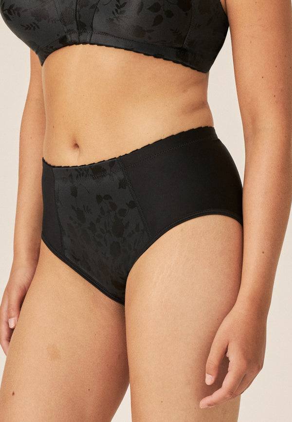 Naturana Minimizer Slip Mit Blumenmuster - Schwarz