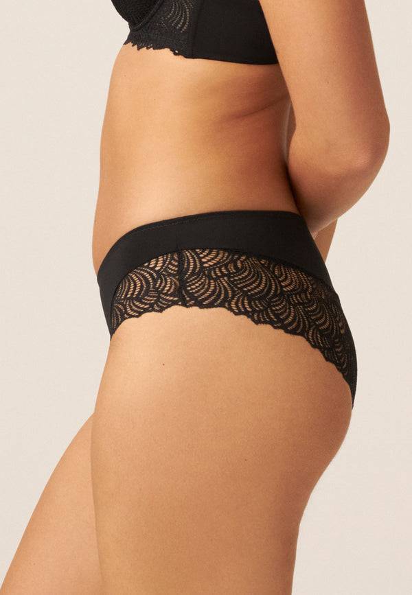 Naturana Panty Mit Spitzendetails - Schwarz