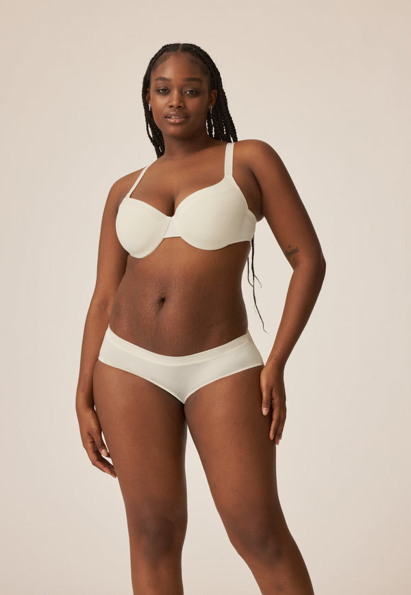 Naturana Softer Slip Mit Glanzband - Ecru