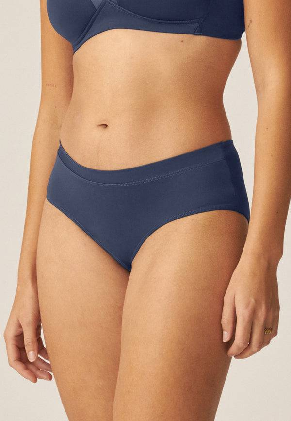 Naturana Softer Slip Mit Glanzband - Navy