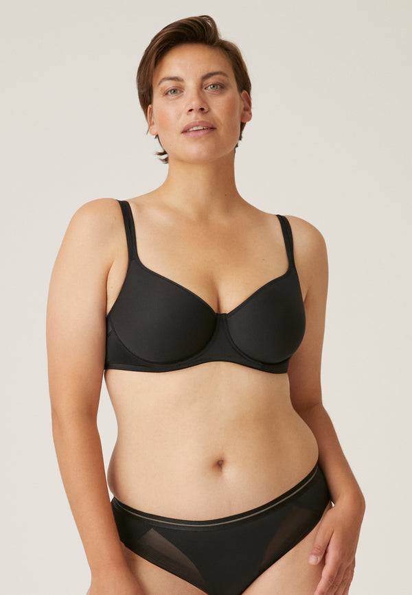 Naturana Spacer Bügel-BH Mit Mesh Details - Schwarz