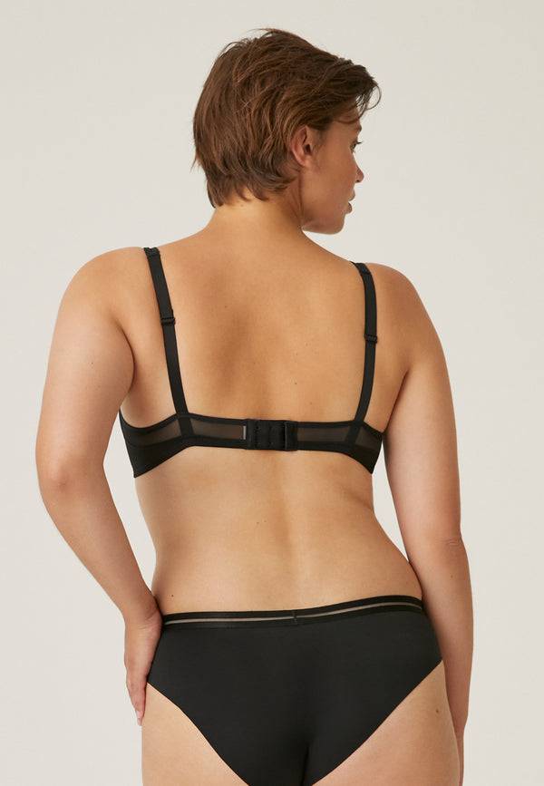 Naturana Spacer Bügel-BH Mit Mesh Details - Schwarz