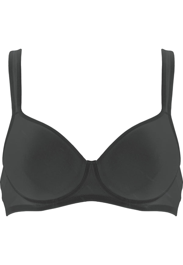 Naturana Spacer Bügel-BH Mit Mesh Details - Schwarz