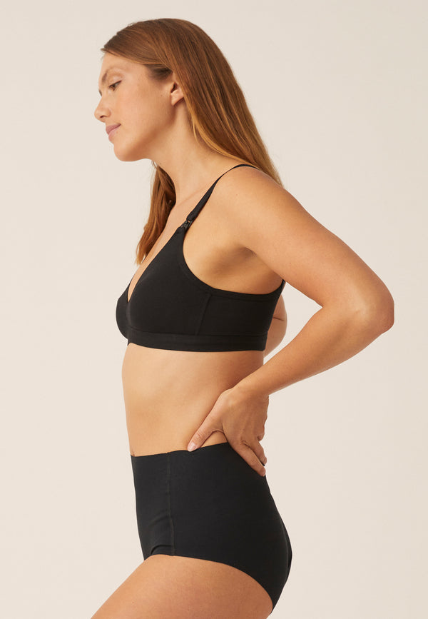 Naturana Still-BH Aus Baumwolle - Schwarz