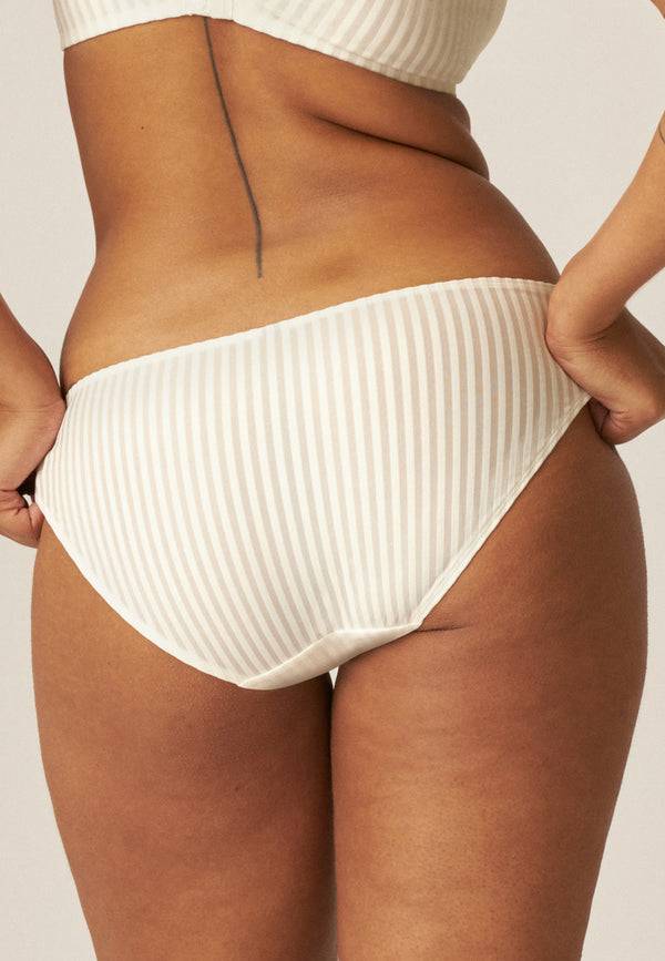 Naturana Streifen Slip - Ecru