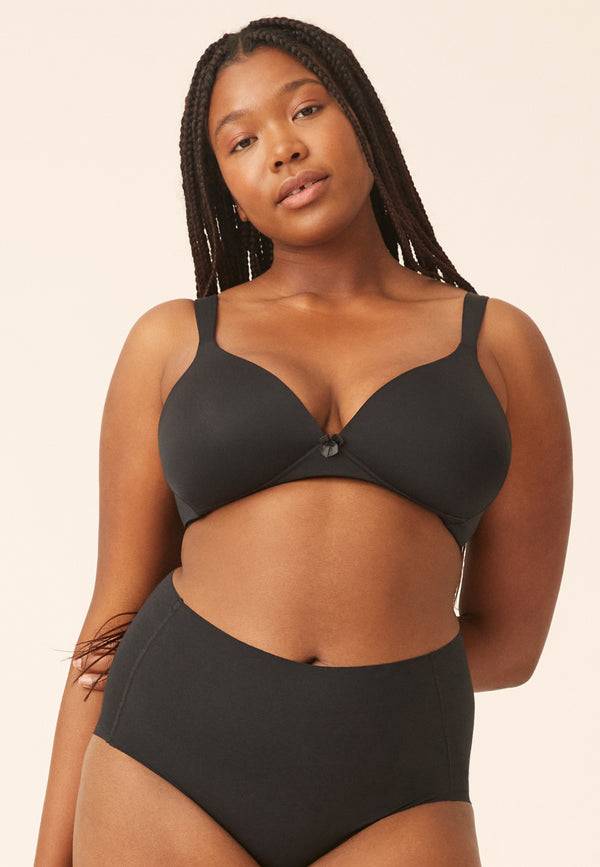 Naturana Soft-BH Mit Schale Und Entlastungsträgern - Schwarz